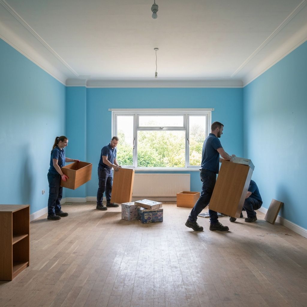 House clearance service in progress